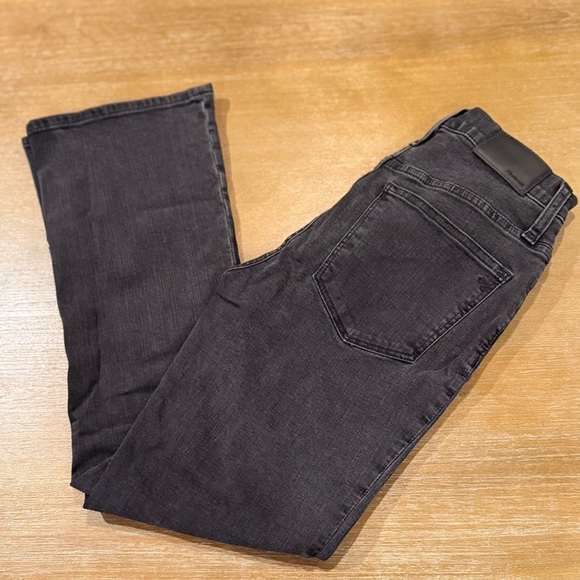 Madewell Women’s Cali‎ Demi-Boot Light Black Wash Ankle Denim Jeans Size 25 - Picture 1 of 11